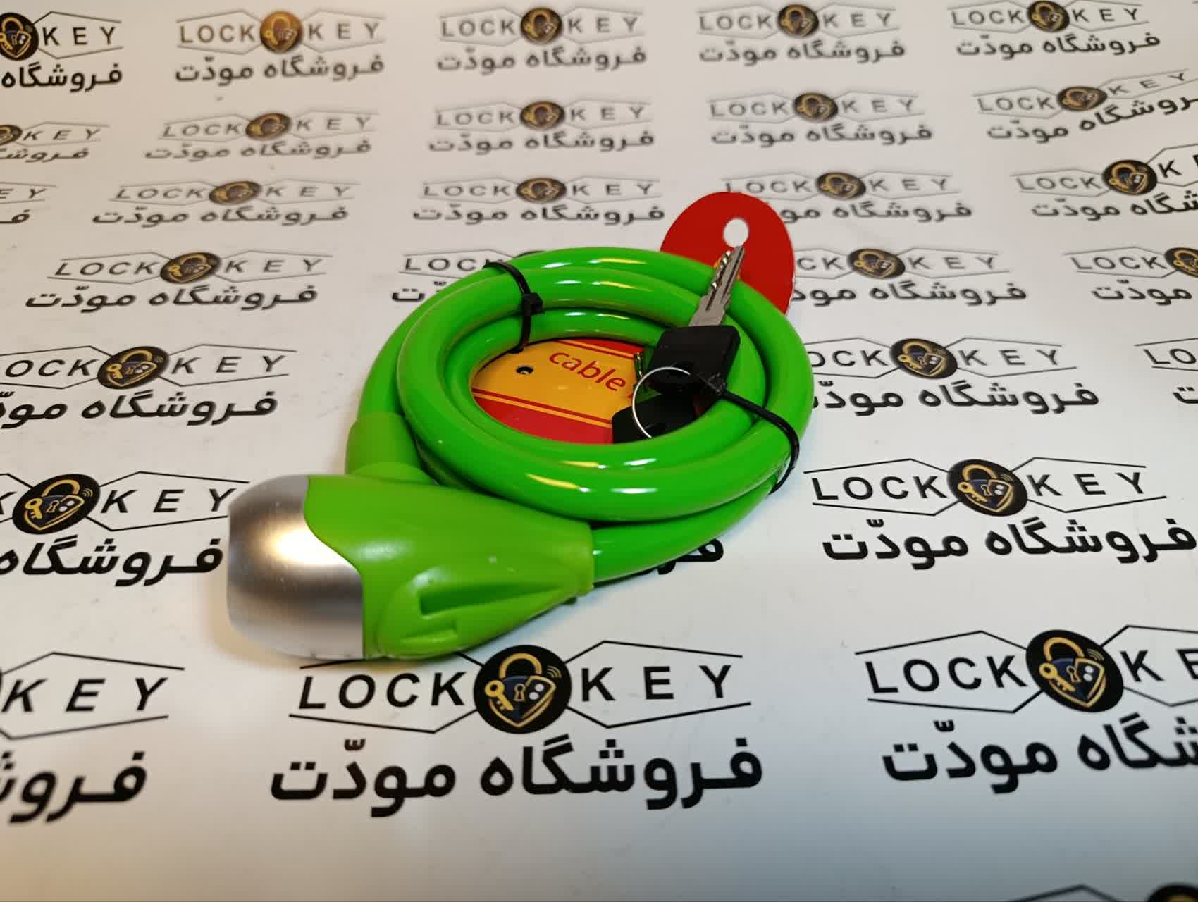 قفل دوچرخه 12*120 رنگي فسفري شاهين